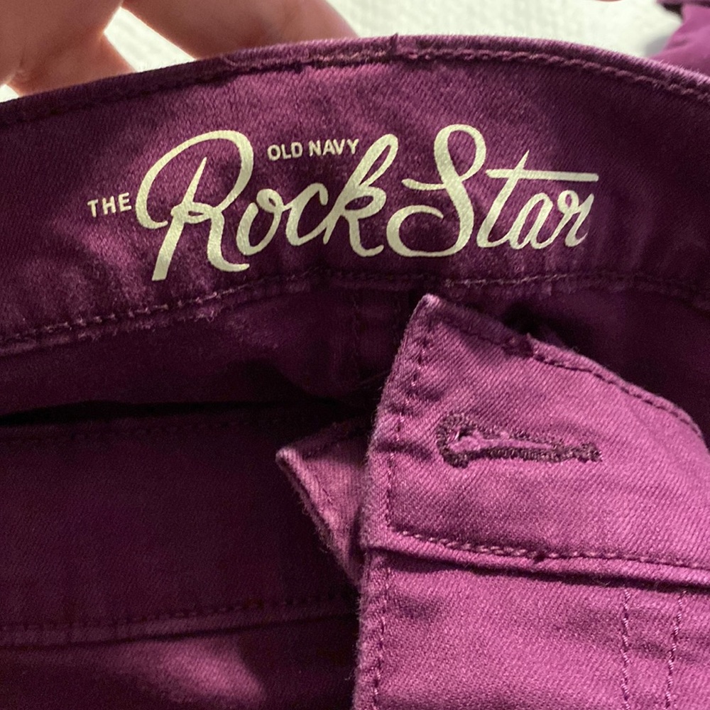 Purple old navy rockstar jeans